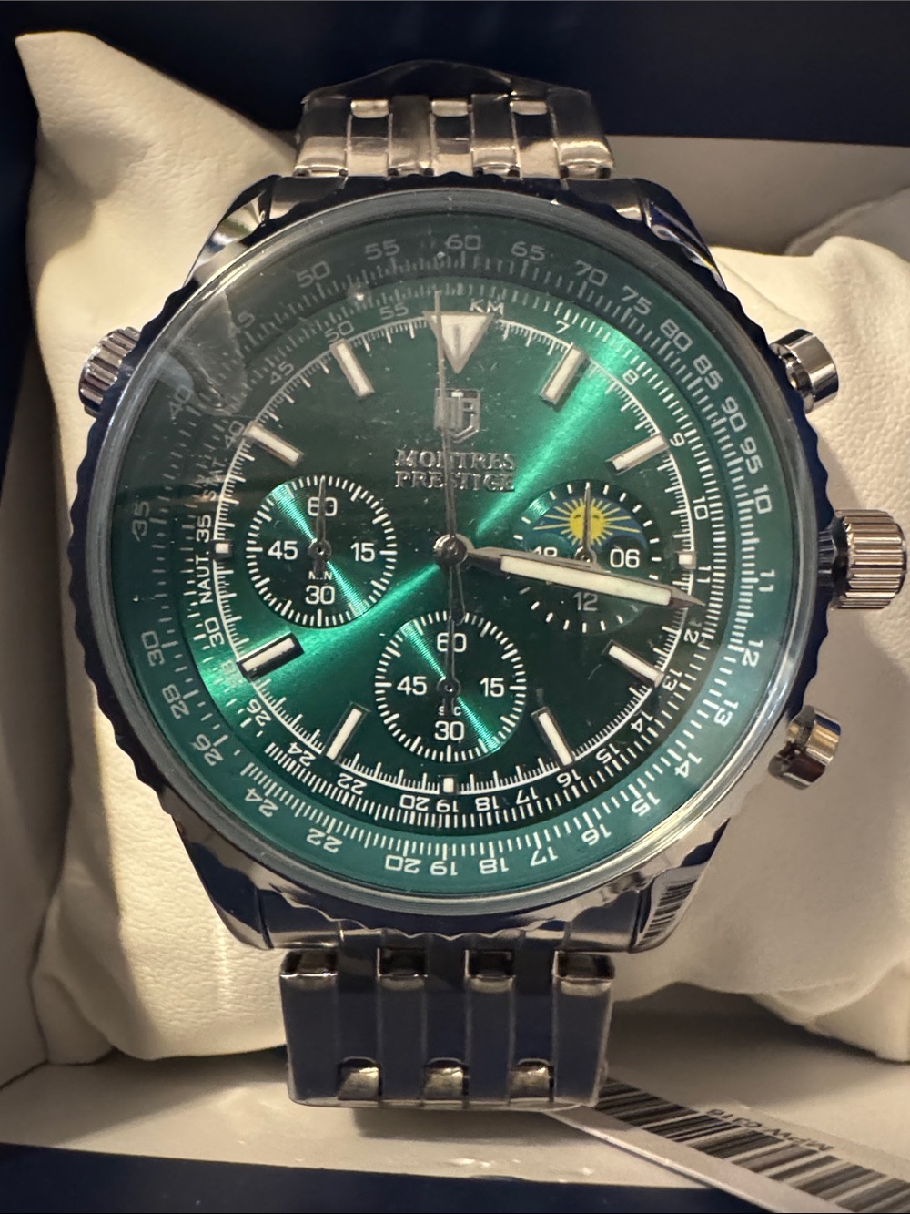 Montres Prestige X Invicta Men’s Green Dial Steel Watch 44mm